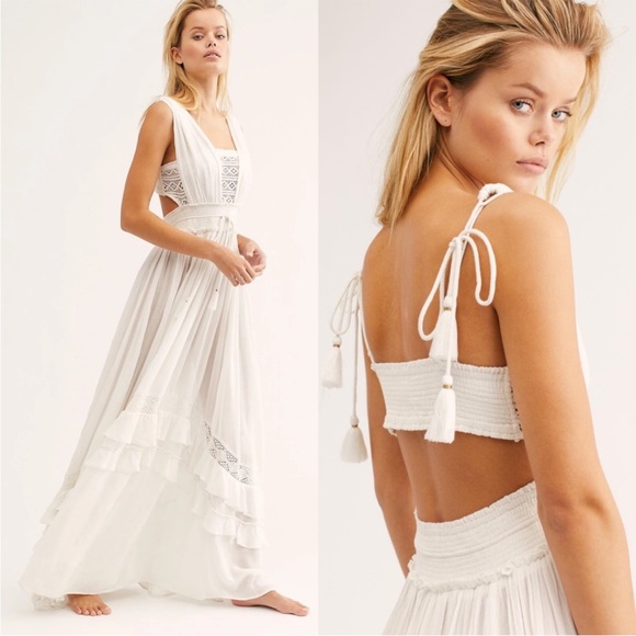 Free People Dresses & Skirts - NWT Free People Santa Maria Maxi Dress Ivory small